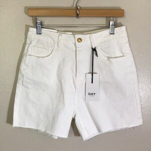 NEW OAT White Denim Shorts
